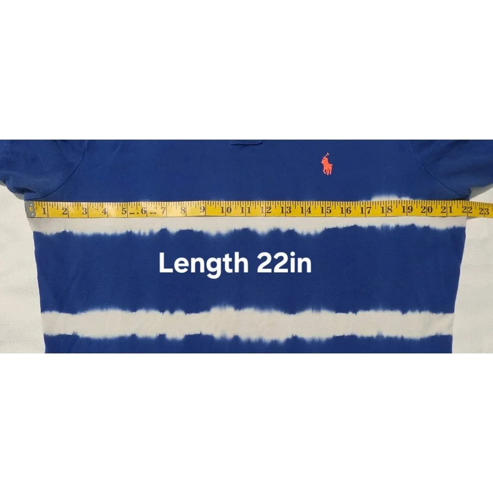 Polo Ralph Lauren Tie Dye Polo Shirt Custom Fit Pony Cotton Men's Large